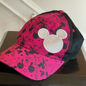 Women’s Pink and Black Mickey Mouse Cap